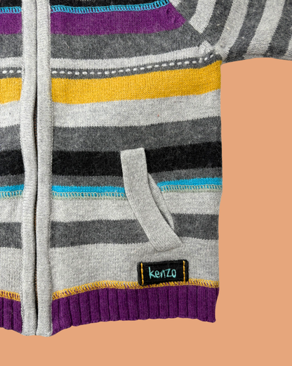 Gilet d'hiver à rayures multicolores 2 ans