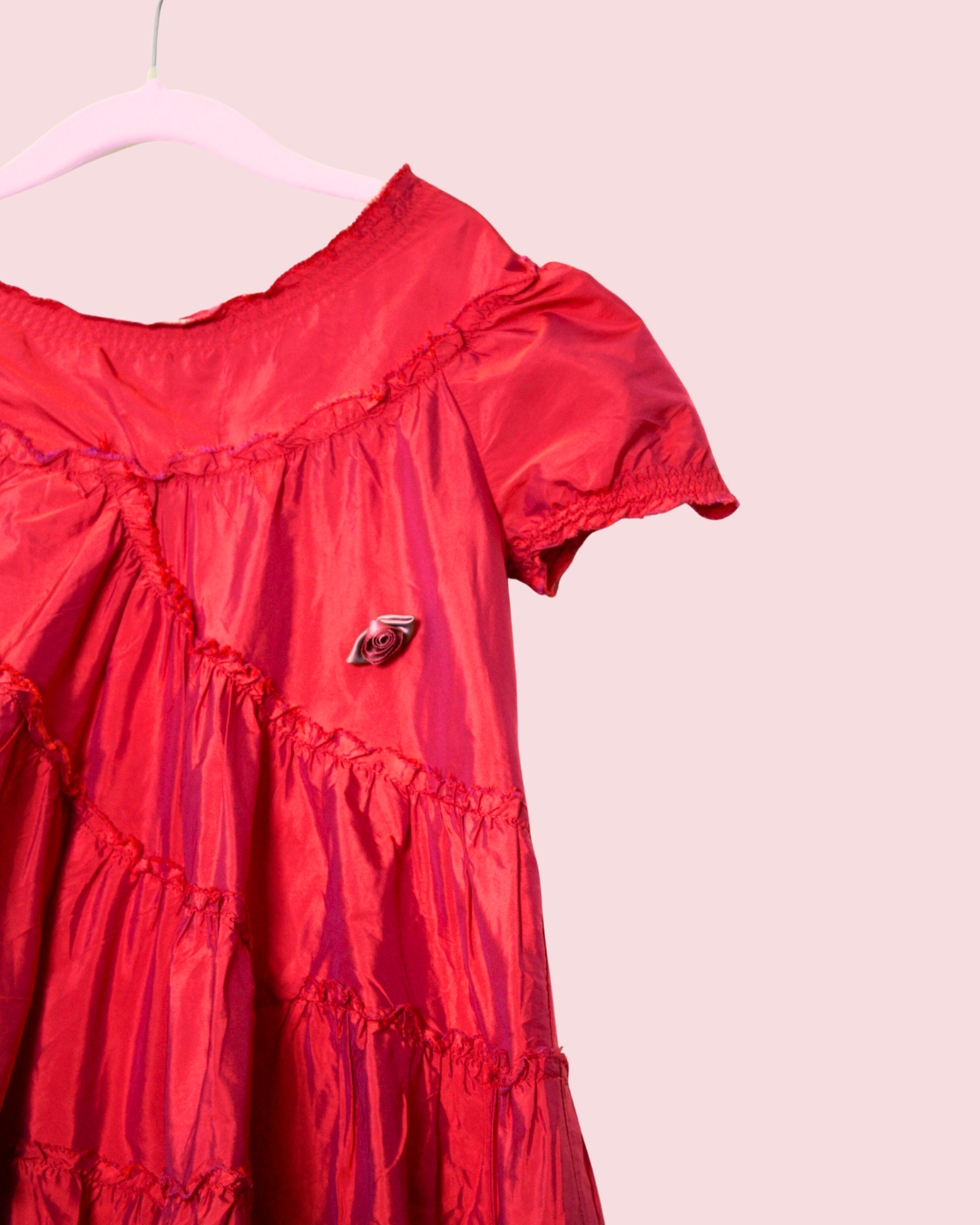 Robe asymétrique rose 6-8 ans