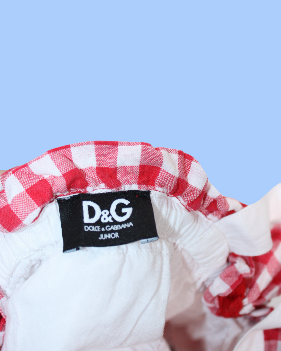 Robe à imprimé vichy et dentelle 6 mois