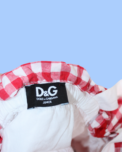 Robe à imprimé vichy et dentelle 6 mois