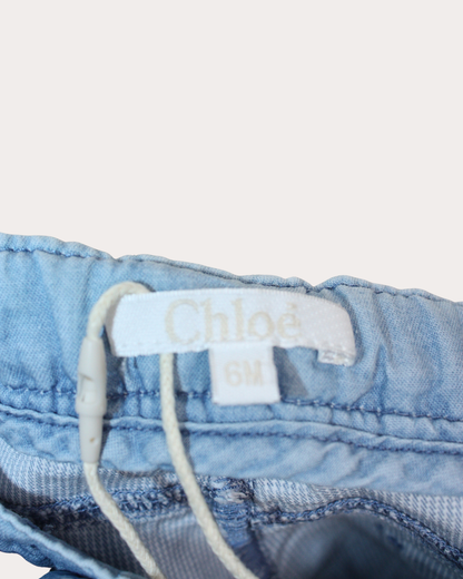 Pantalon bleu en velours 6 mois
