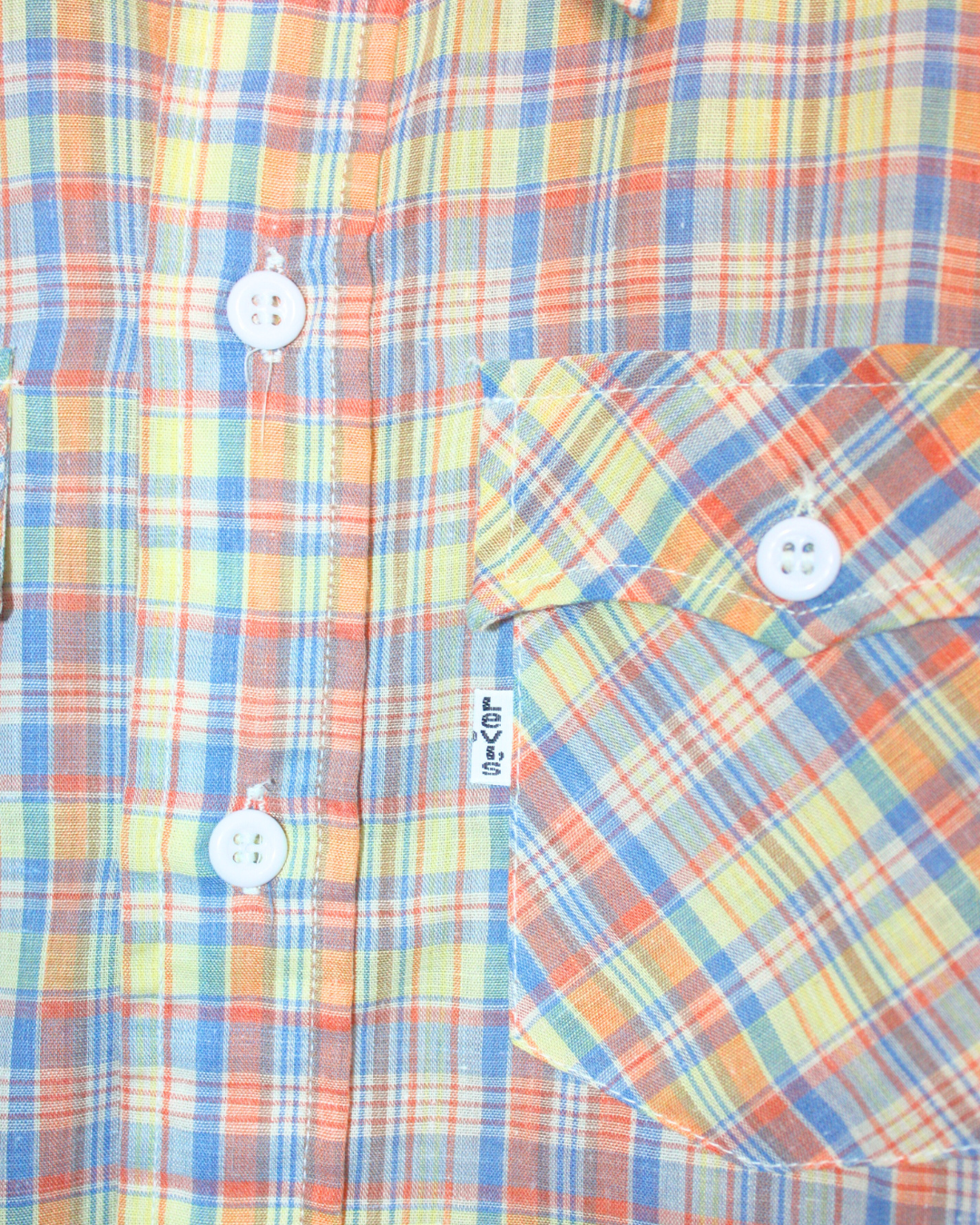 Chemise western vintage 70s à carreaux 8 ans