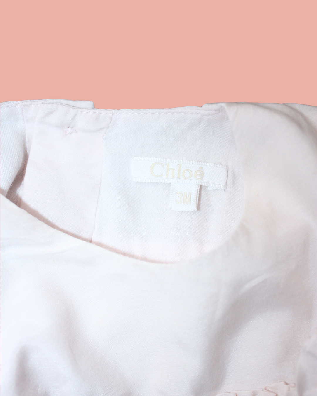 Robe rose en coton et soie 3 mois