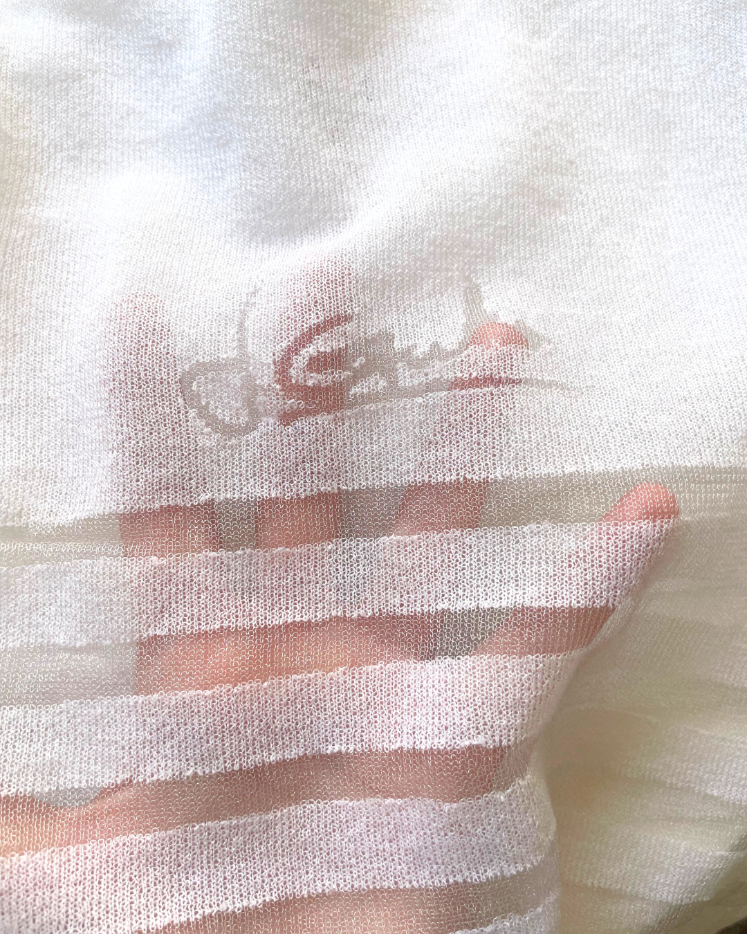 Gilet en maille blanche 2 ans