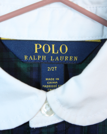 Robe chemise à carreaux 2 ans