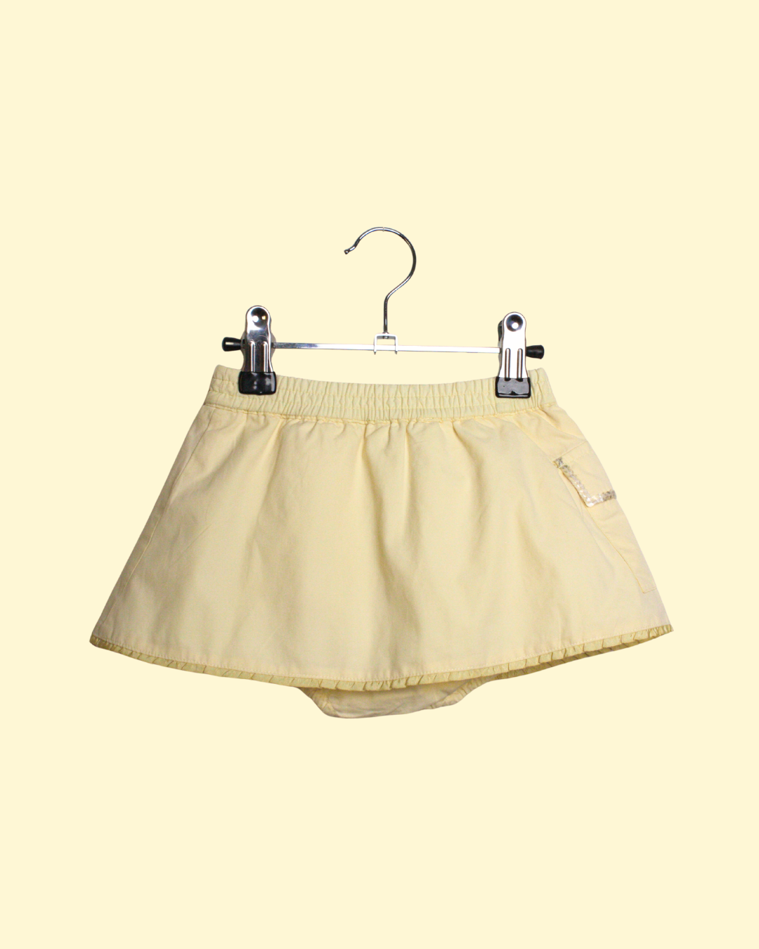 Jupe jaune à bloomer intégré 12 mois