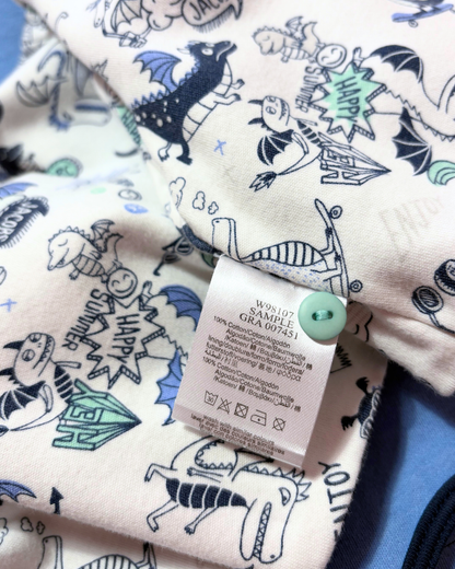 Ensemble pyjama et gilet bleus 1 mois