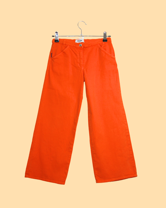 Pantalon à jambes larges orange 7 ans