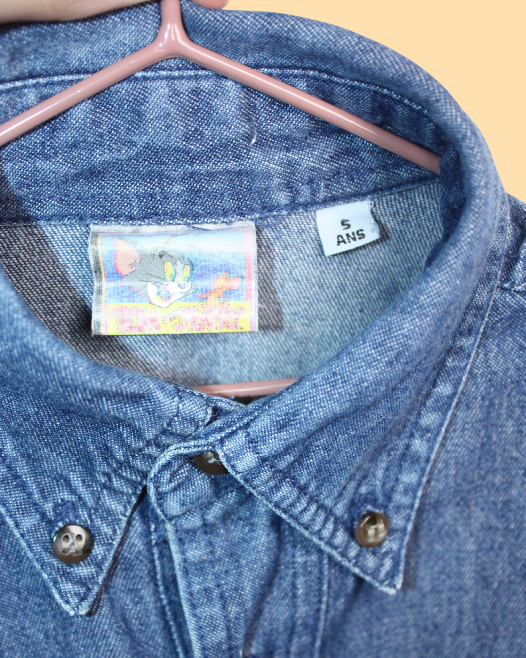 Chemise en jean vintage Tom & Jerry 5 ans