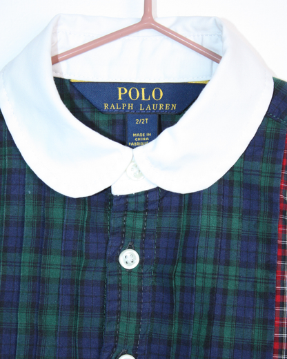 Robe chemise à carreaux 2 ans