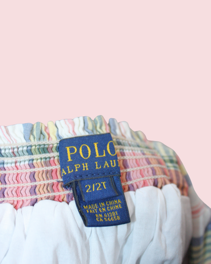 Robe rose à carreaux 2 ans