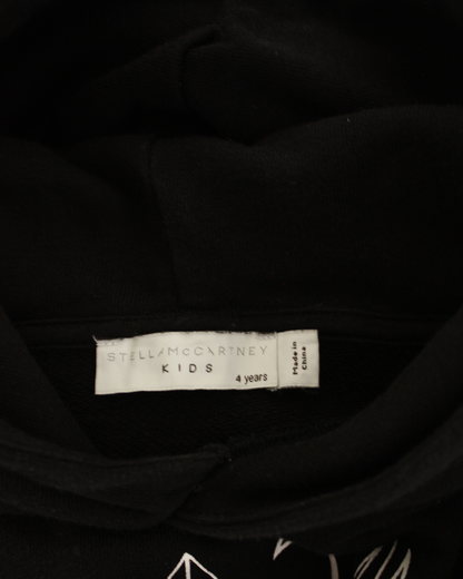 Hoodie noir motif surf et skate 4 ans