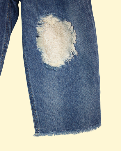 Jeans large avec empiècements 4 ans