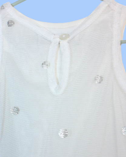 Robe blanche style tutu 3 mois