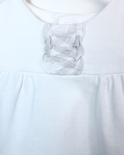 Ensemble t-shirt et pantalon blancs 1 mois