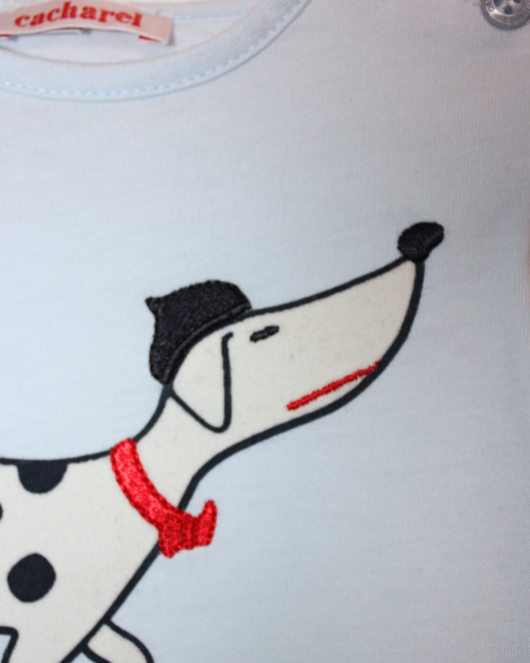 Top en coton bleu et dalmatien 3 mois