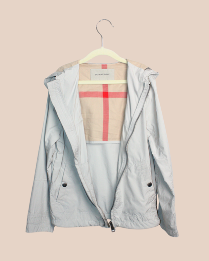 Blouson coupe-vent à capuche beige 8 ans