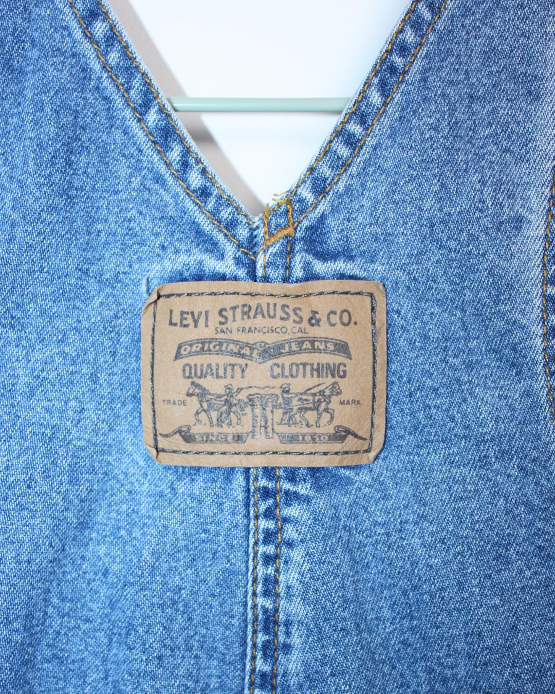 Salopette vintage en denim clair 70s rare 12 mois