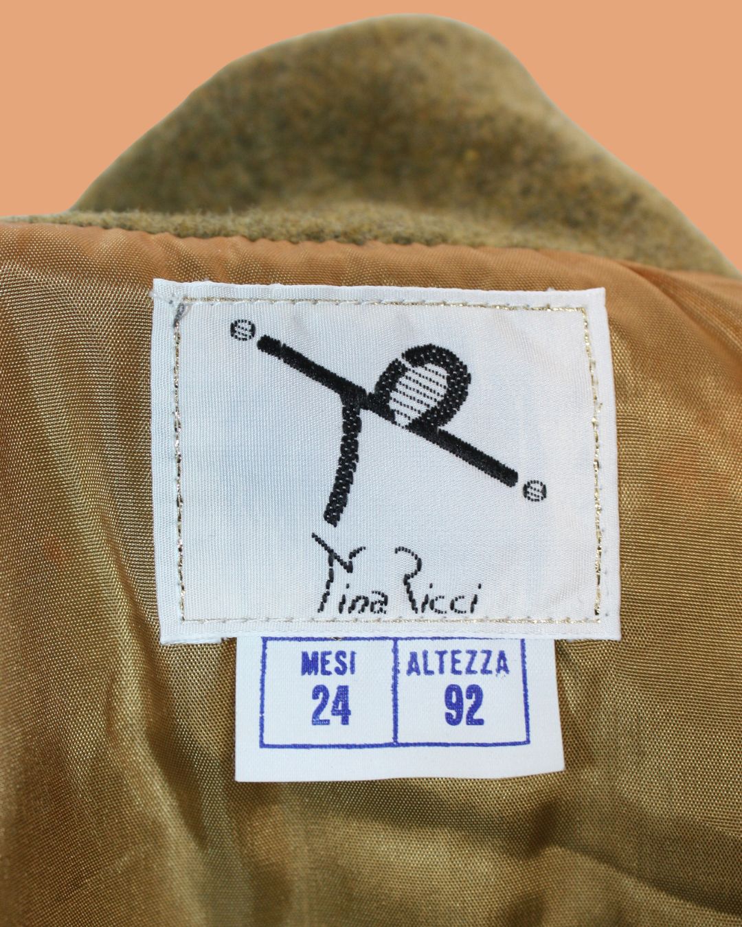 Veste vintage en laine et fleurs brodées 2 ans