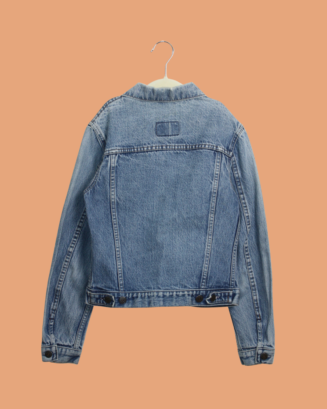 Veste en jean vintage 1970s orange tab 14 ans