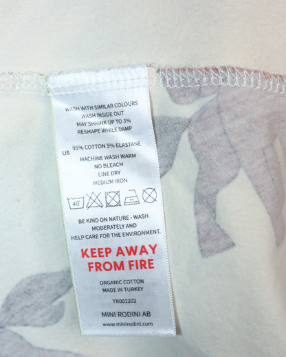 Ensemble en coton beige à motif licornes 6 mois