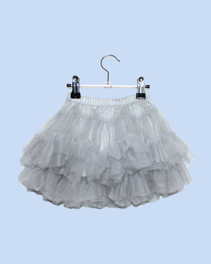 Jupe en tulle à volant gris clair 3 ans