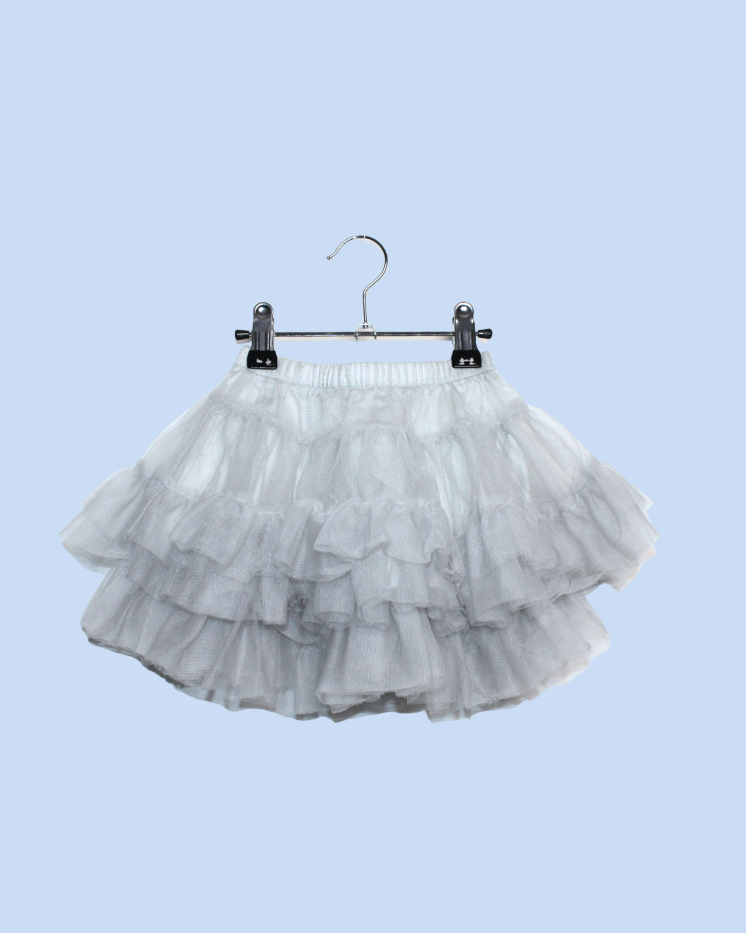 Jupe en tulle à volant gris clair 3 ans