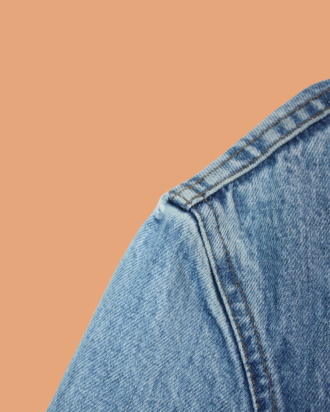 Veste en jean vintage 1970s orange tab 14 ans