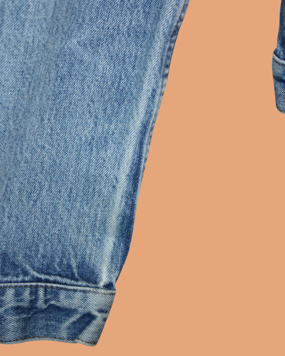 Veste en jean vintage 1970s orange tab 14 ans