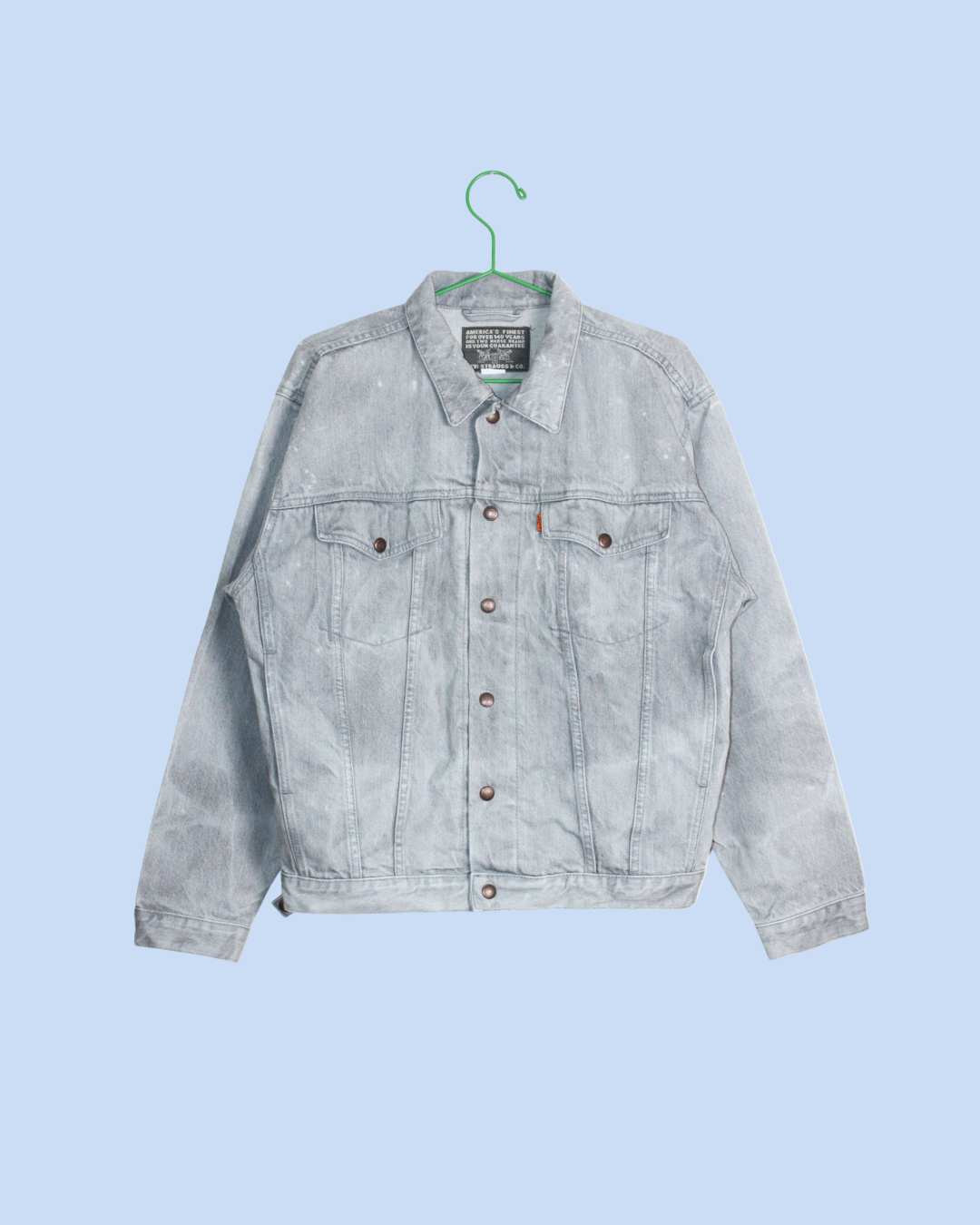 Veste denim grise vintage 1990s orange tab 12 ans