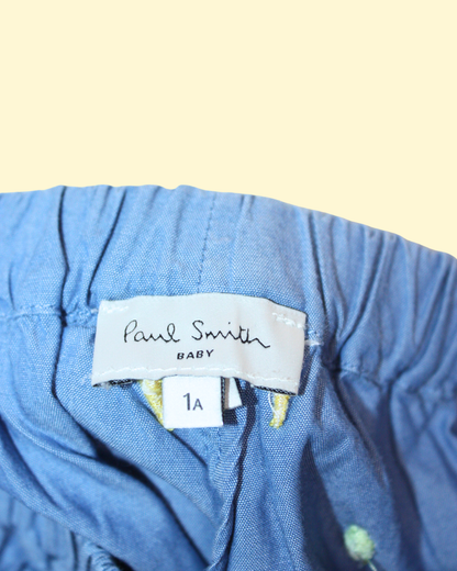 Short bleu brodé icecream 12 mois