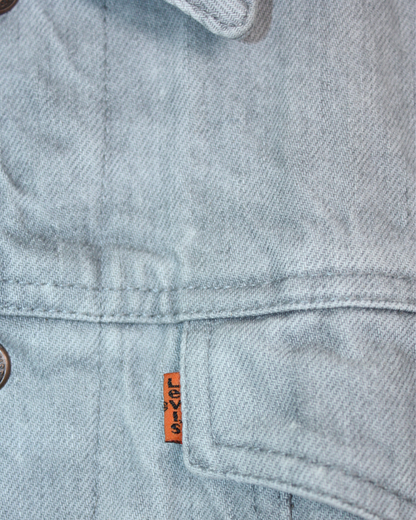 Veste denim grise vintage 1990s orange tab 12 ans