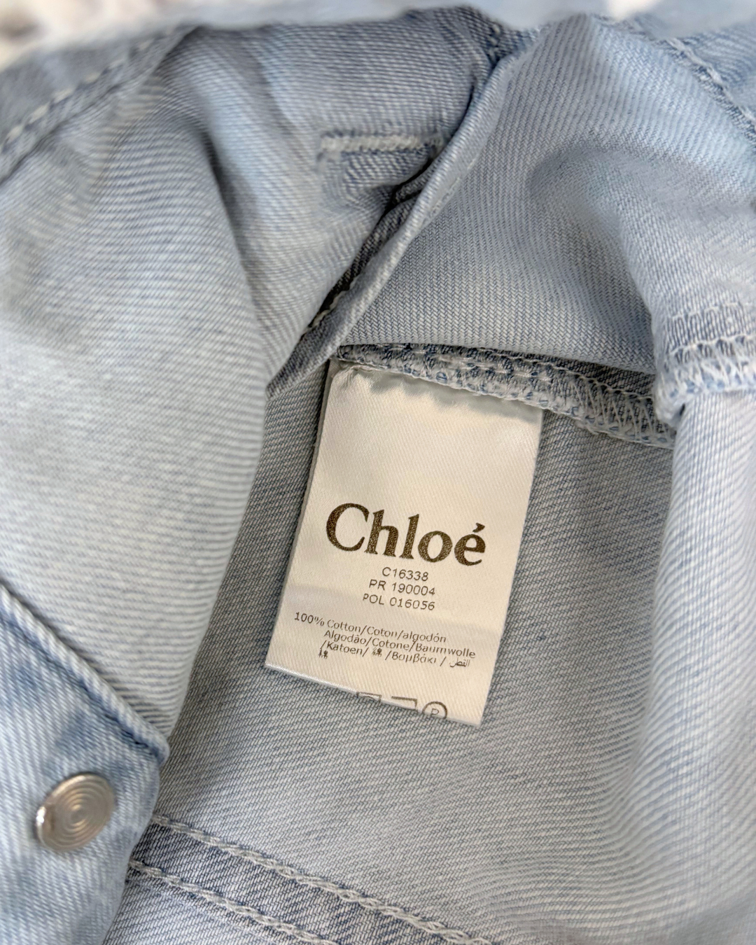 Veste en jean bleu clair 5 ans