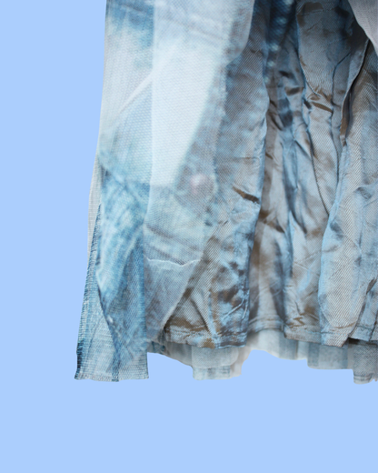 Jupe en tulle en trompe l'oeil de jean 8 ans