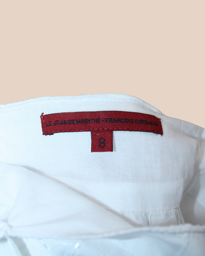 Robe vintage y2k blanche en dentelle anglaise 8 ans