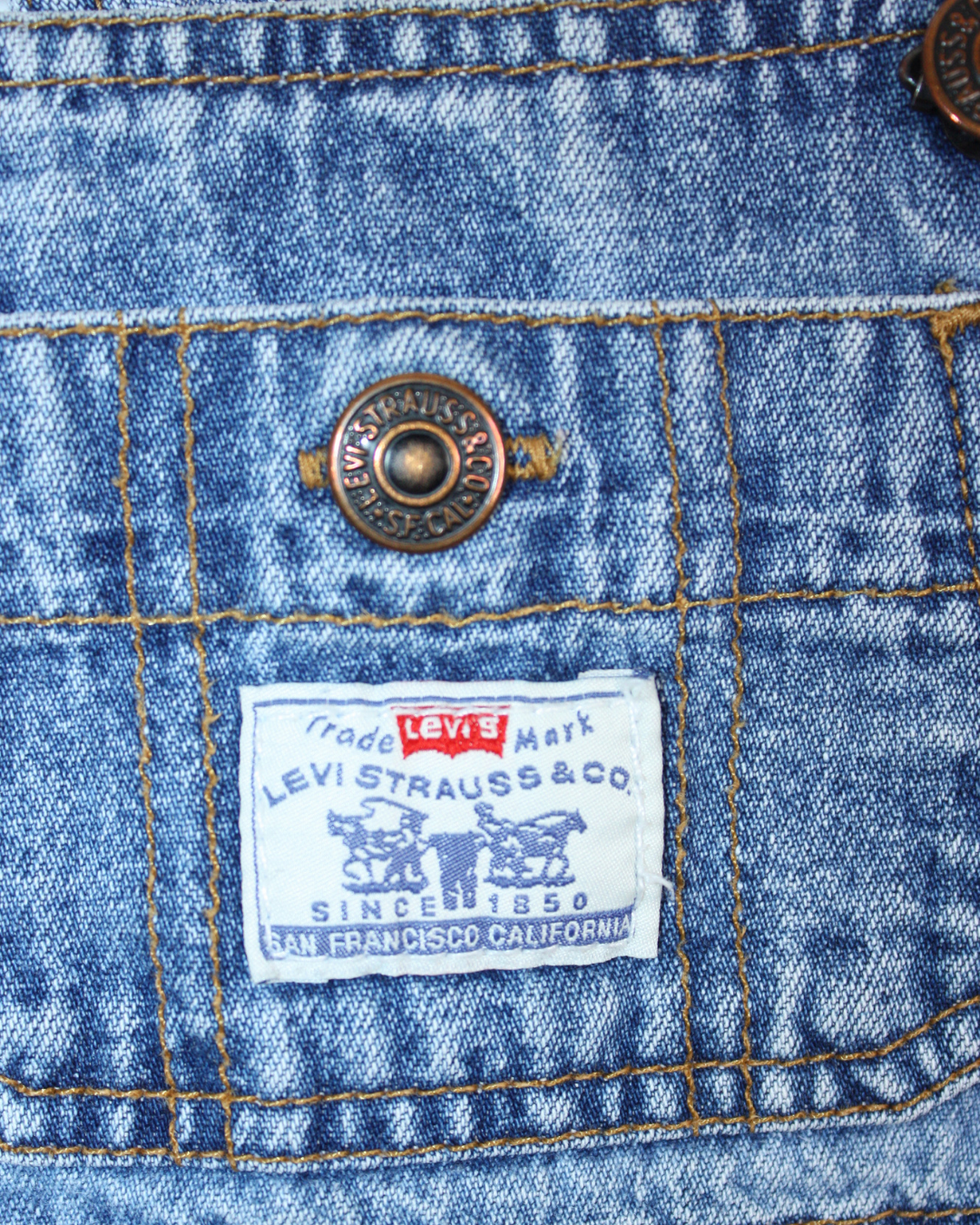 Salopette en jean vintage 1990s white tab 6 mois