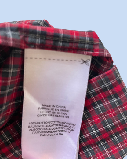 Robe chemise à carreaux 2 ans