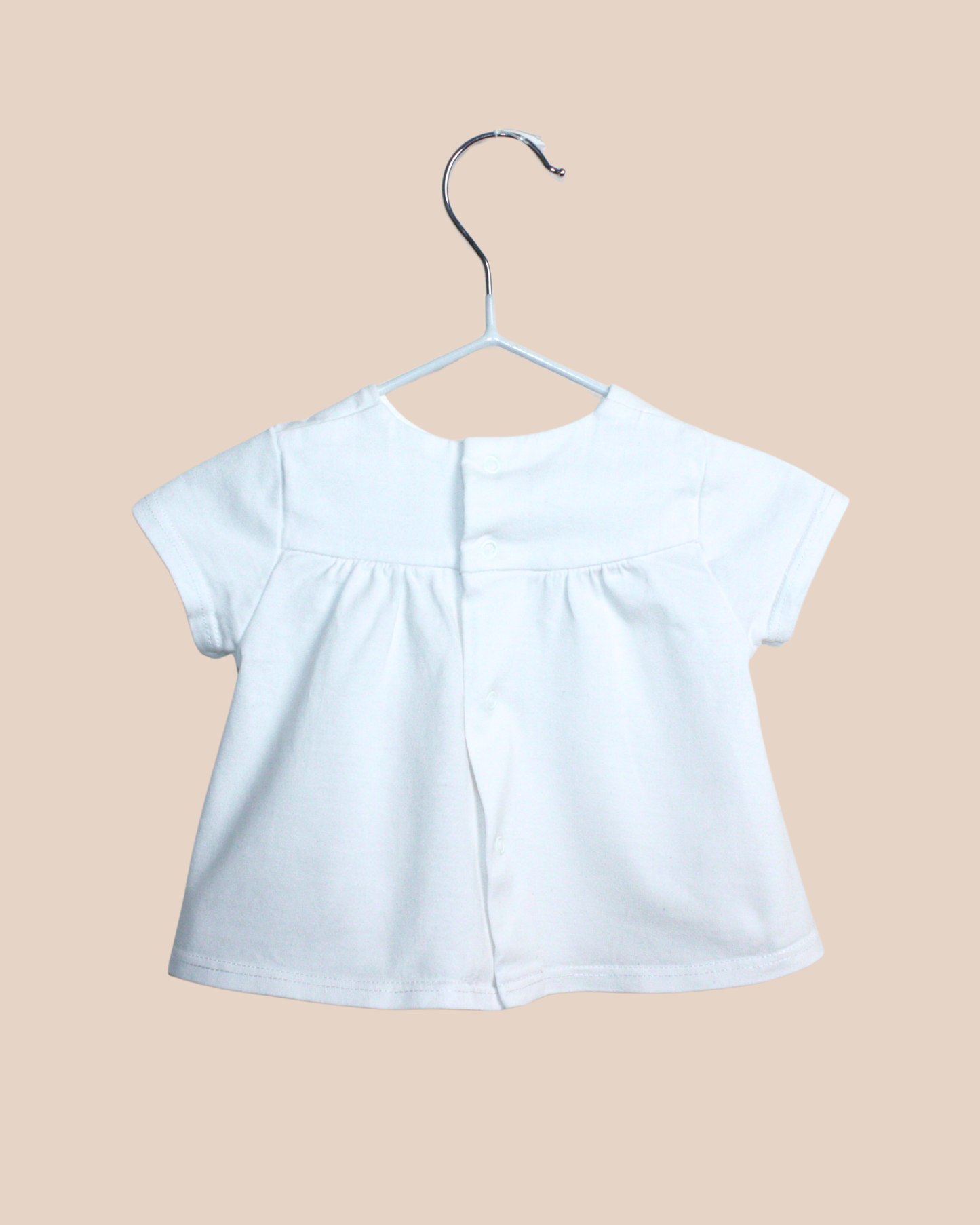 Ensemble t-shirt et pantalon blancs 1 mois
