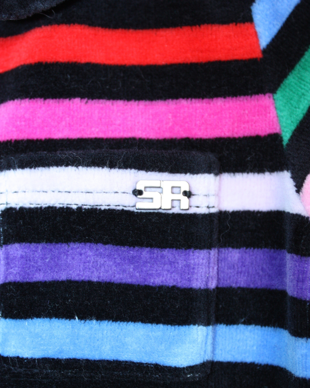 Grenouillère vintage en velours rayé 3 mois