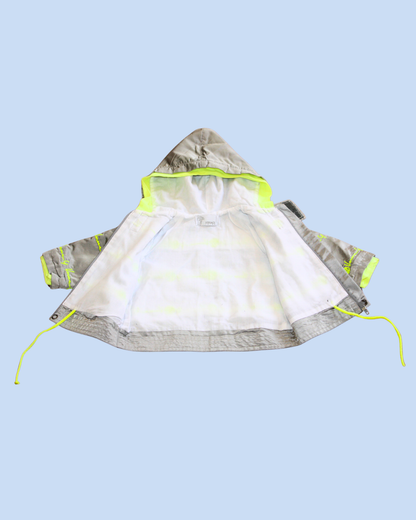 Veste à capuche fluo et argent 3 mois