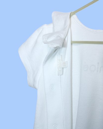 Chemisier blanc à col corolle et studs 12 mois