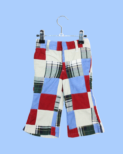 Pantalon patchwork en velours 9 mois