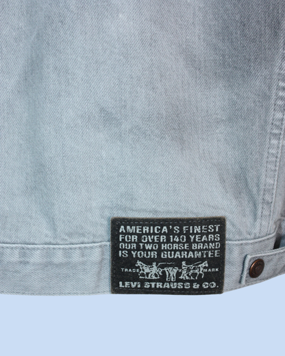 Veste denim grise vintage 1990s orange tab 12 ans