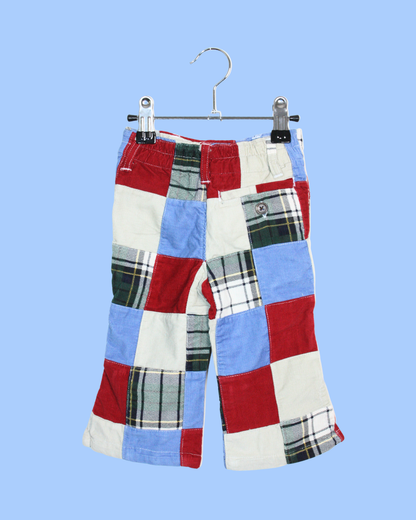 Pantalon patchwork en velours 9 mois