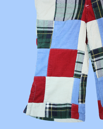Pantalon patchwork en velours 9 mois