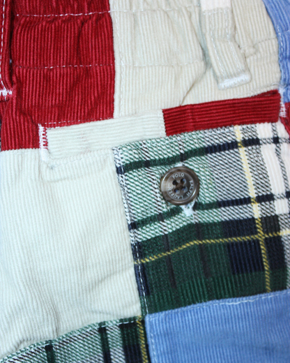 Pantalon patchwork en velours 9 mois