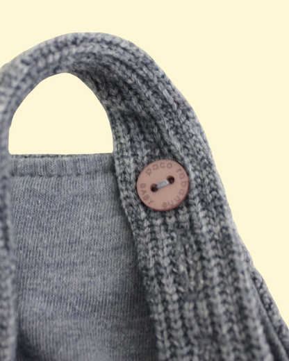 Robe en laine grise brodée de fleurs 3 ans