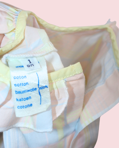 Blouse vintage pastel 12 mois