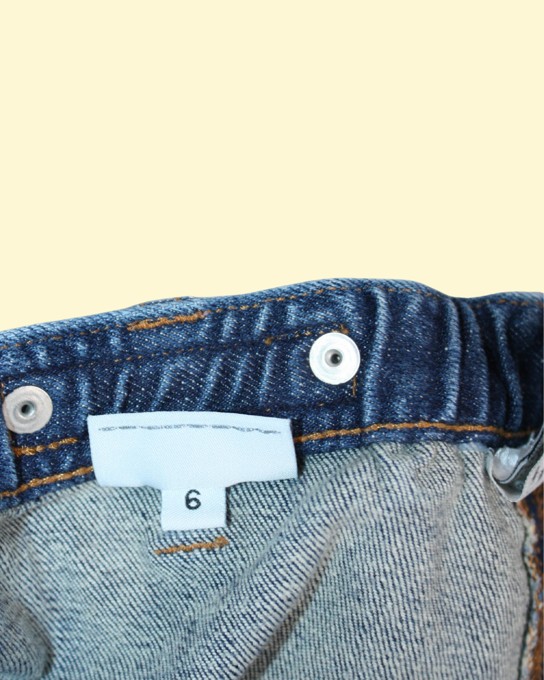 Jupe en jean vintage Y2K avec détails en cuir 6 ans