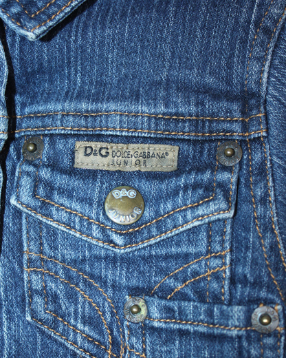 Veste en jean et léopard 18 mois mixte